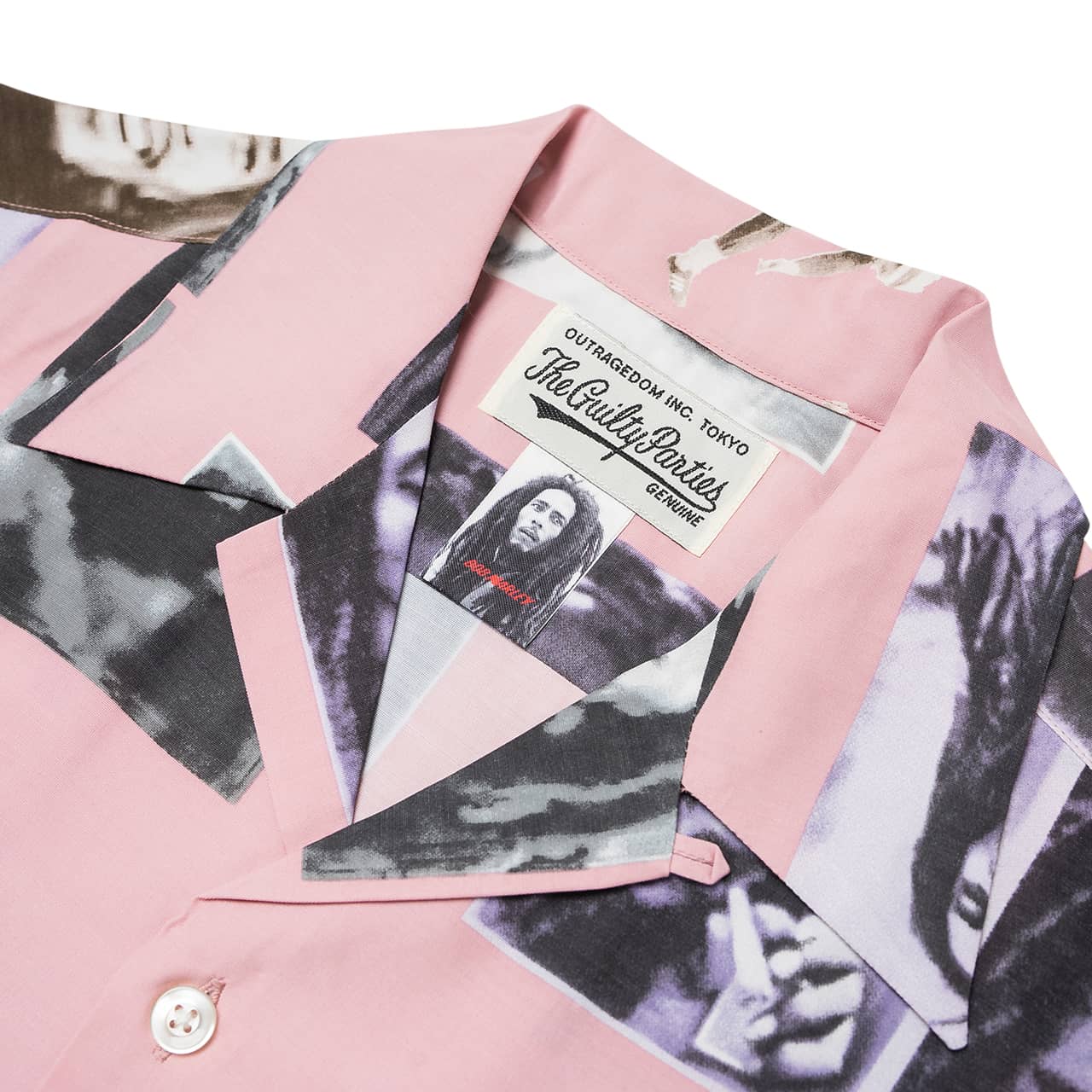 wacko maria x bob marley hawaiian s/s shirt (pink) - bobmarley-wm-hi02 - a.plus - Image - 4