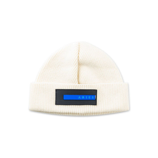 aries rubber patch beanie (white) - frar90000-wht - a.plus - Image - 1