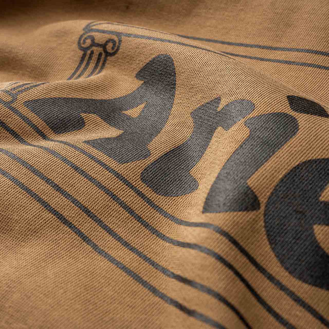 aries column crewneck sweatshirt (khaki / black) - spar20005 - a.plus - Image - 3