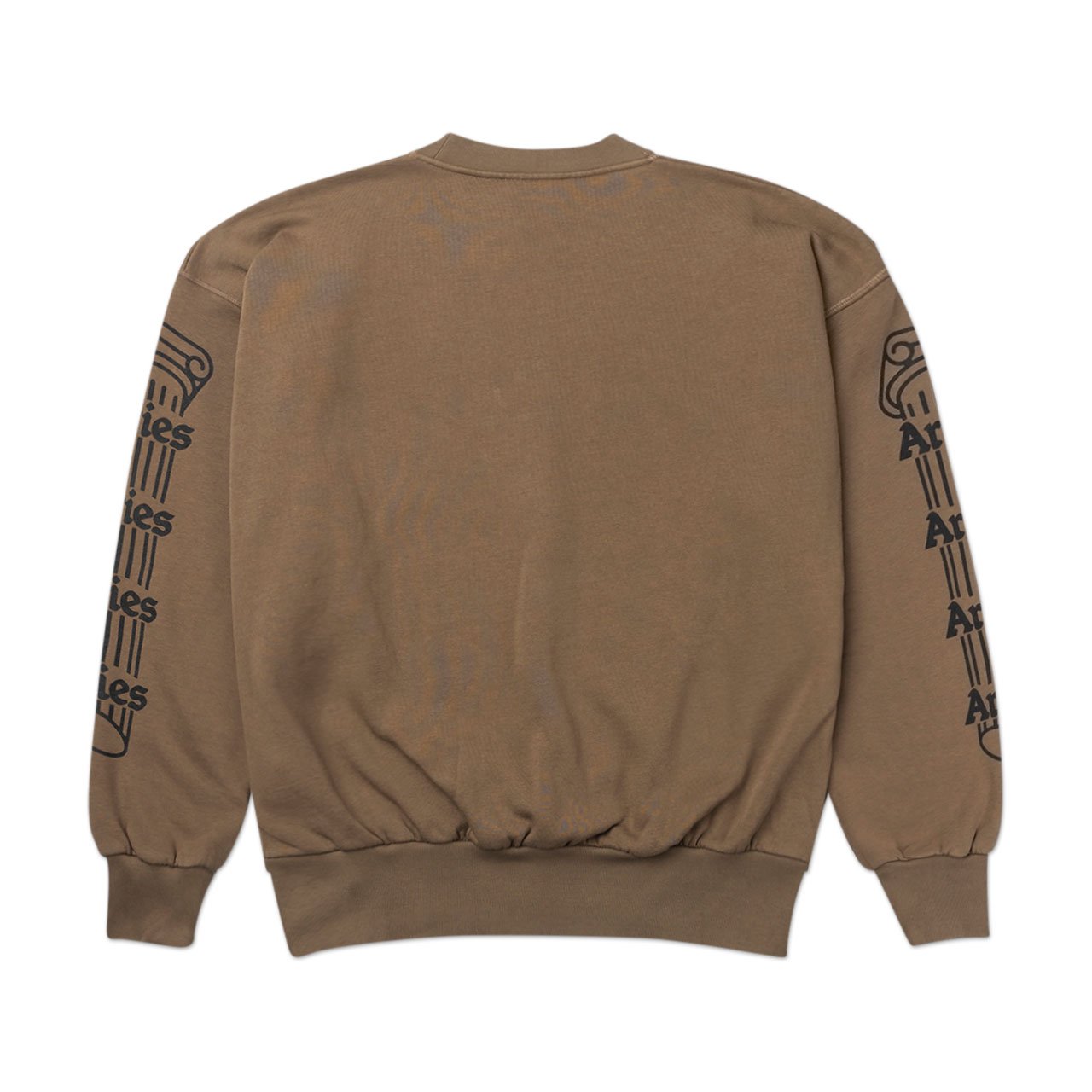 aries column crewneck sweatshirt (khaki / black) - spar20005 - a.plus - Image - 2