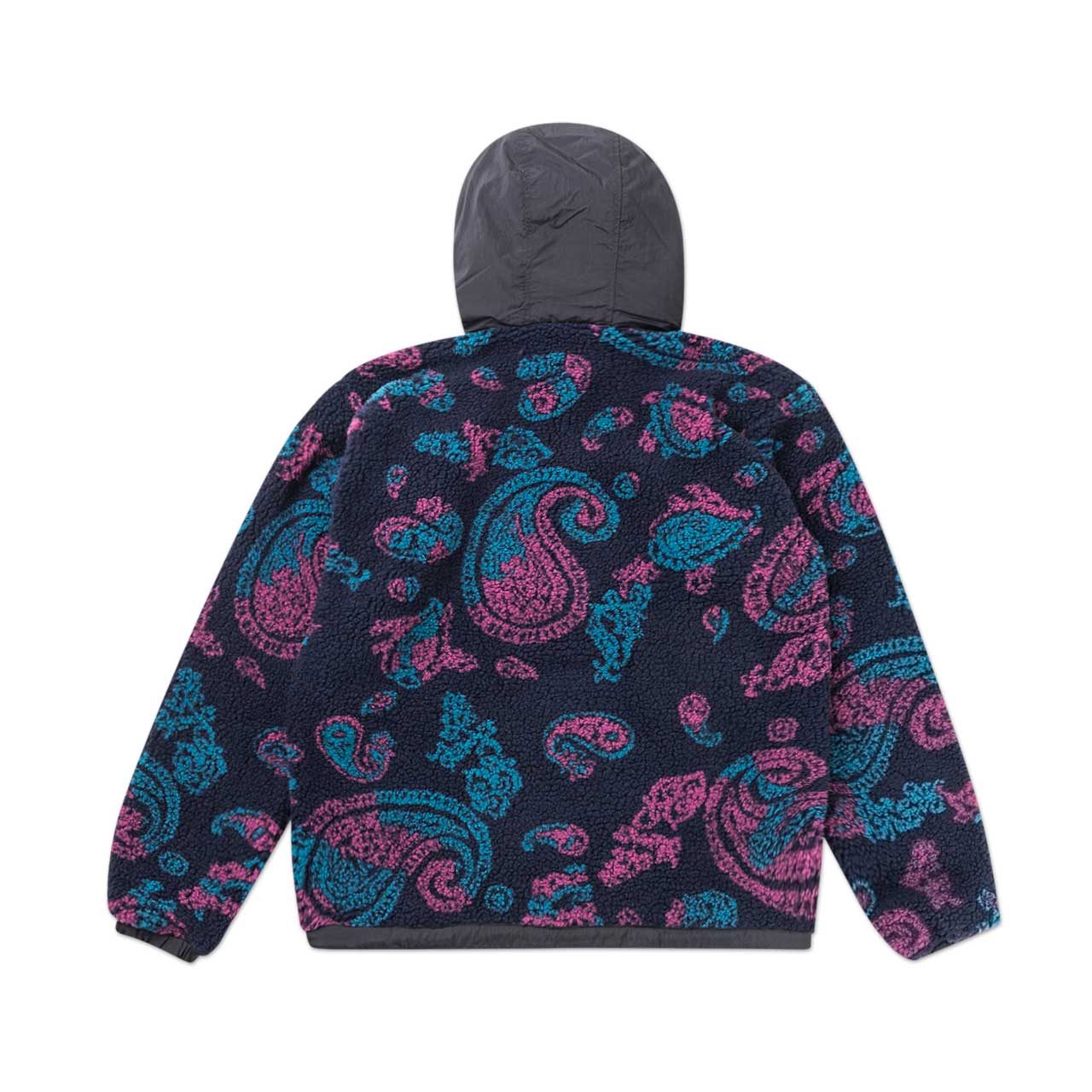 aries paisley half zip hoodie (black) - fqar70007-blk - a.plus - Image - 2