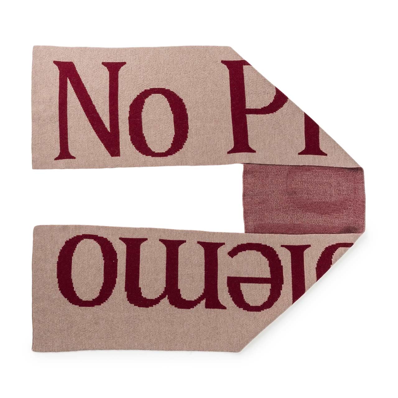 aries no problemo scarf (beige / red) - fqar90022-beige - a.plus - Image - 1