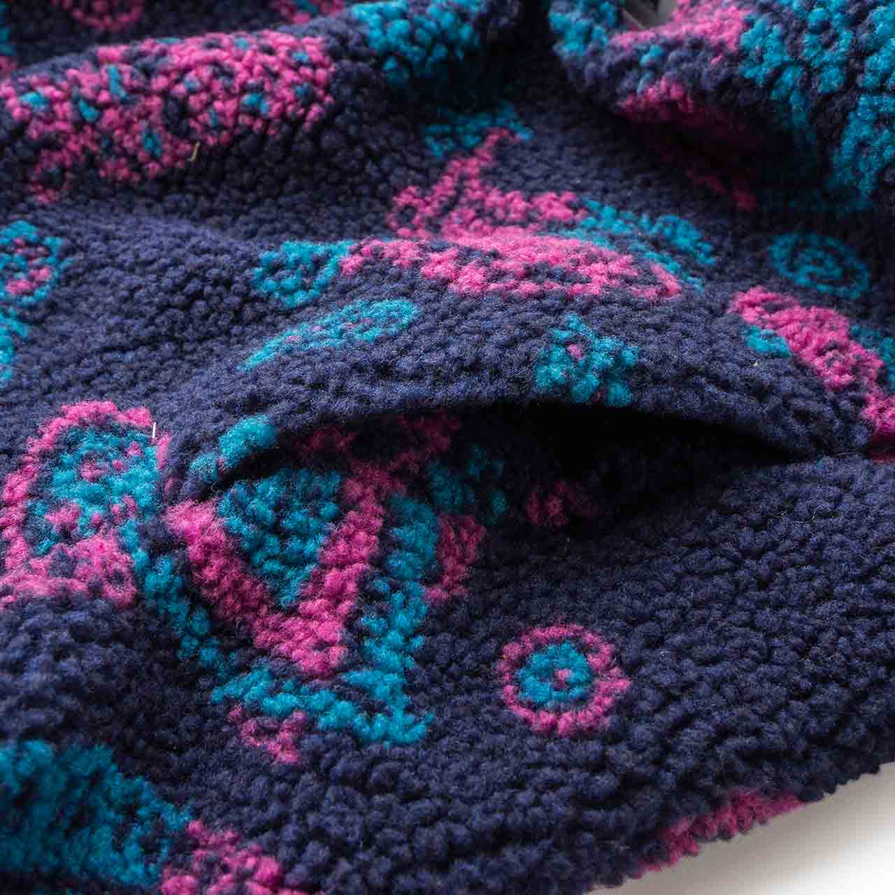 aries paisley half zip hoodie (black) - fqar70007-blk - a.plus - Image - 4