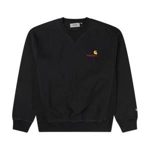 carhartt wip x wacko maria american script sweatshirt (black) - i028250.0d6.00.03 - a.plus - Image - 1