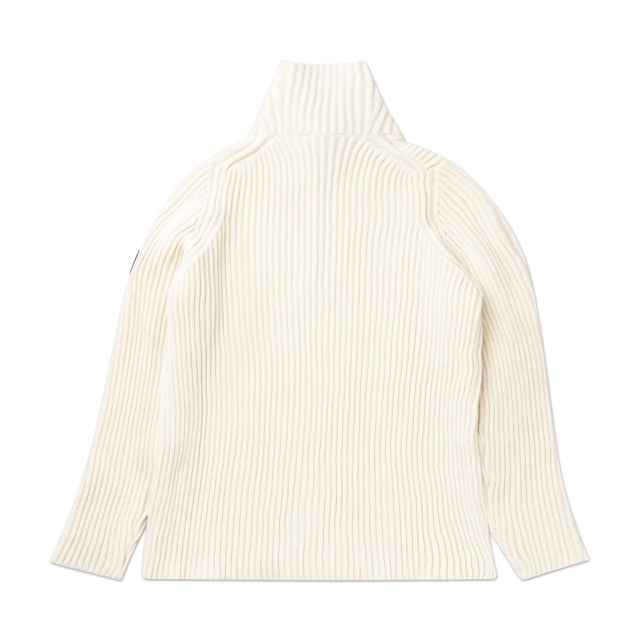 aries wool rib quarter zip jumper (ecru) - frar20030 - a.plus - Image - 2