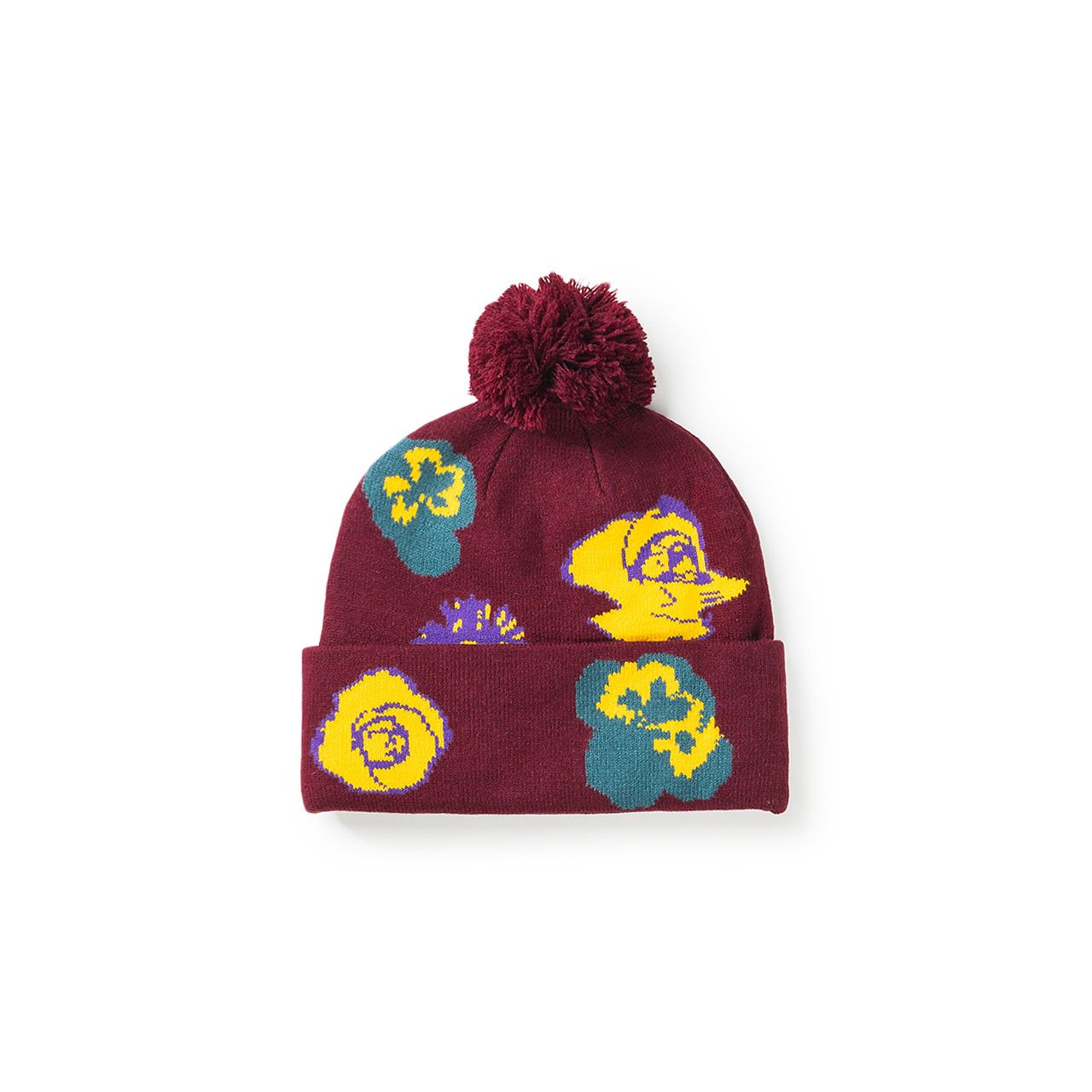 fucking awesome botanical ball beanie (maroon) - p706134 - a.plus - Image - 1