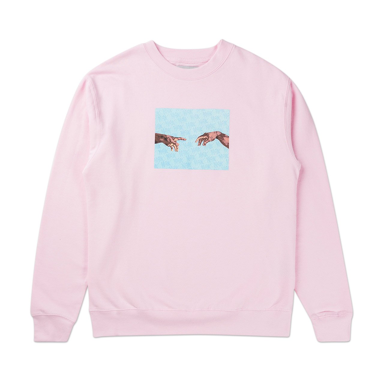 fucking awesome nak hands crewneck (light pink) - p706209-002 - a.plus - Image - 1