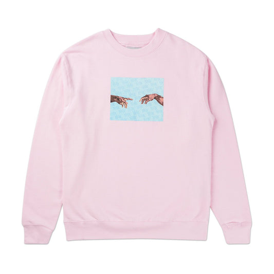 fucking awesome nak hands crewneck (light pink) - p706209-002 - a.plus - Image - 1