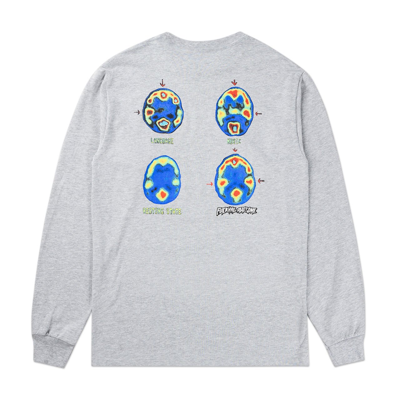 fucking awesome mindcraft l/s tee sport (grey) - p706053-002 - a.plus - Image - 2