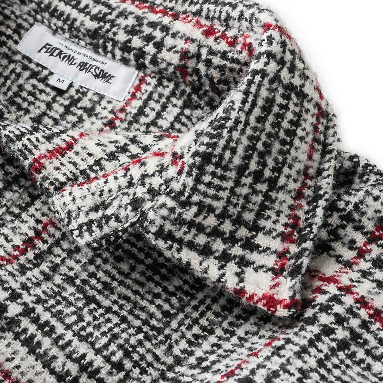 fucking awesome heavy flannel over shirt (black / red) - p704865-002 - a.plus - Image - 4