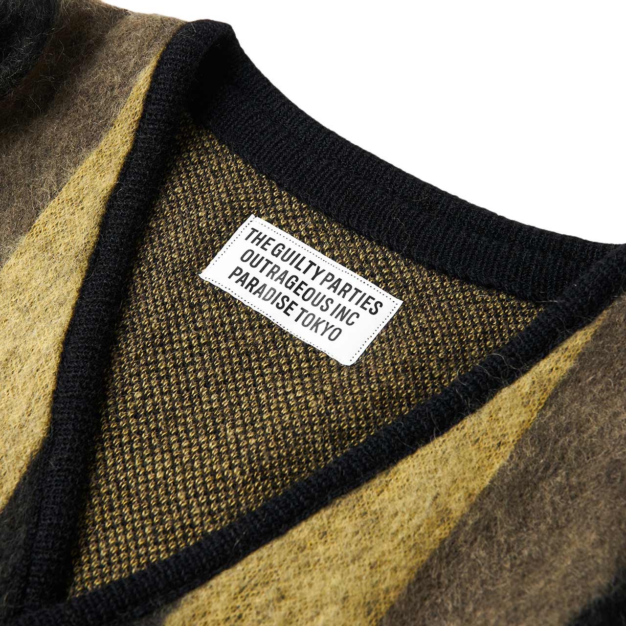 wacko maria striped mohair cardigan (beige) - 20fw-wmk-kn11 - a.plus - Image - 5