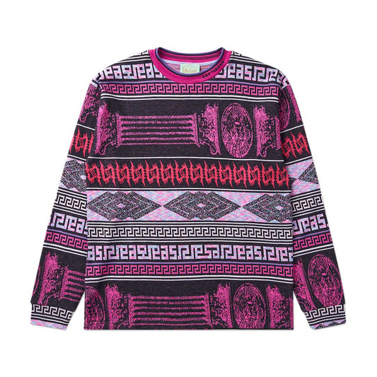 aries column jaquard ls tee (lilac) - srar60500-llc - a.plus - Image - 1