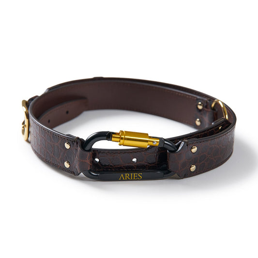 aries aries bobby belt (crocodile brown)