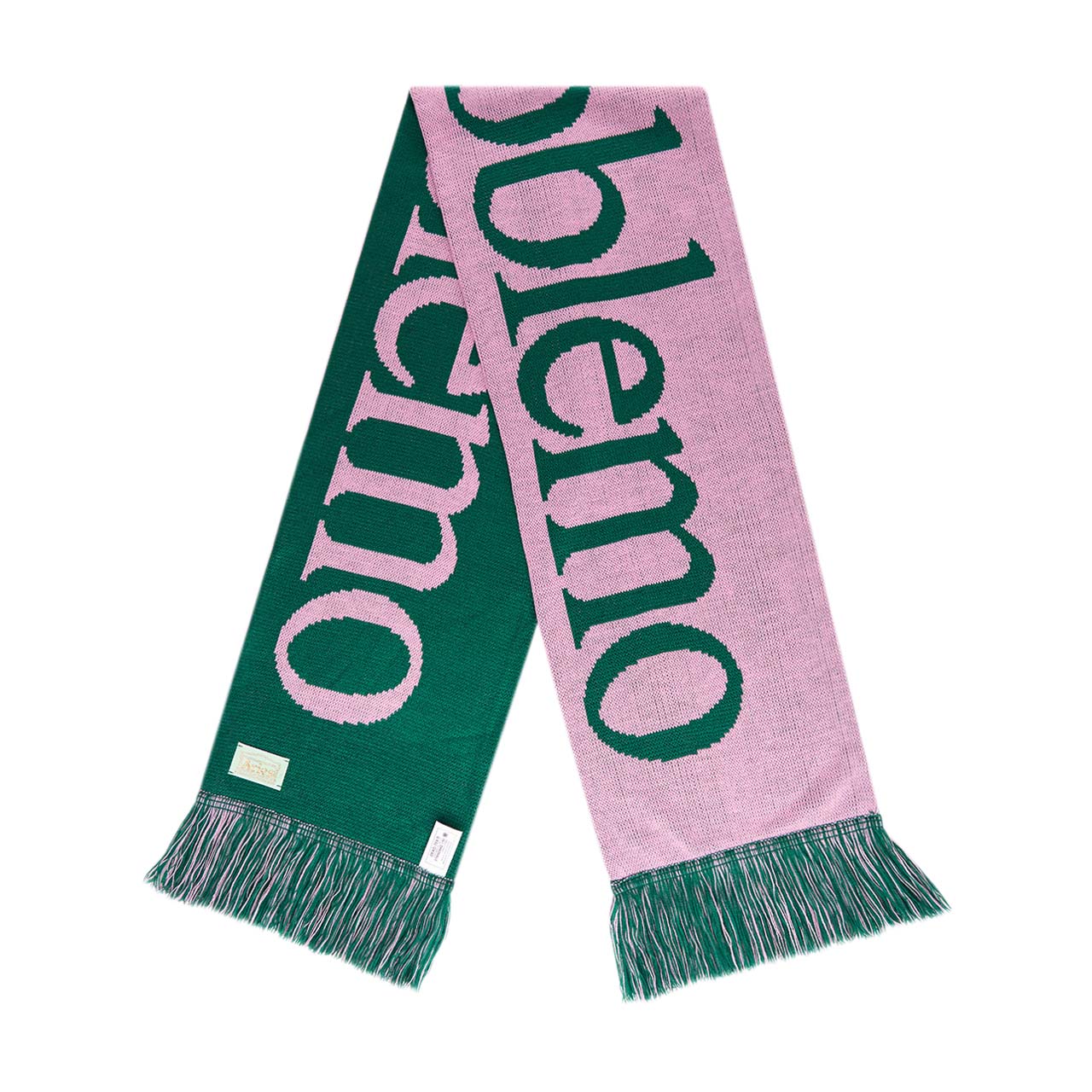 aries 'no problemo' scarf (green / pink)