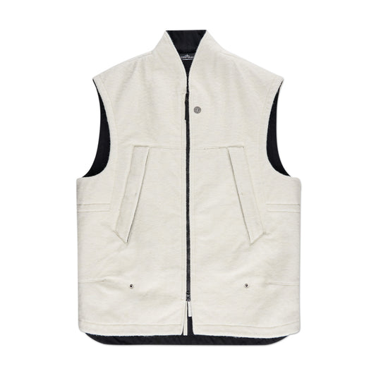stone island shadow project vest (white)