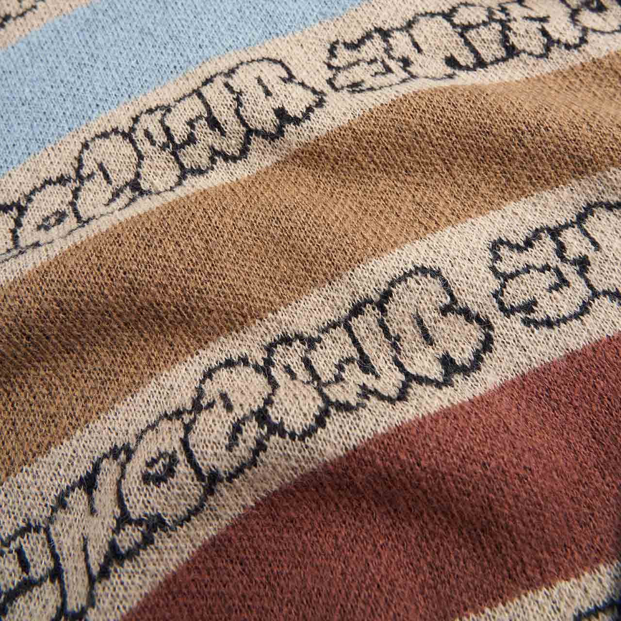 Brushed Jacquard Sweater in Brown/Multi