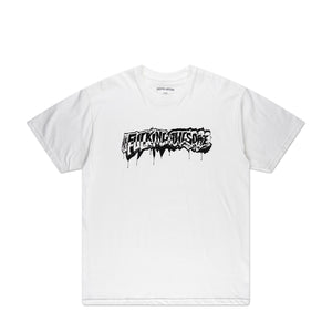 fucking awesome dill cut up logo tee (white)