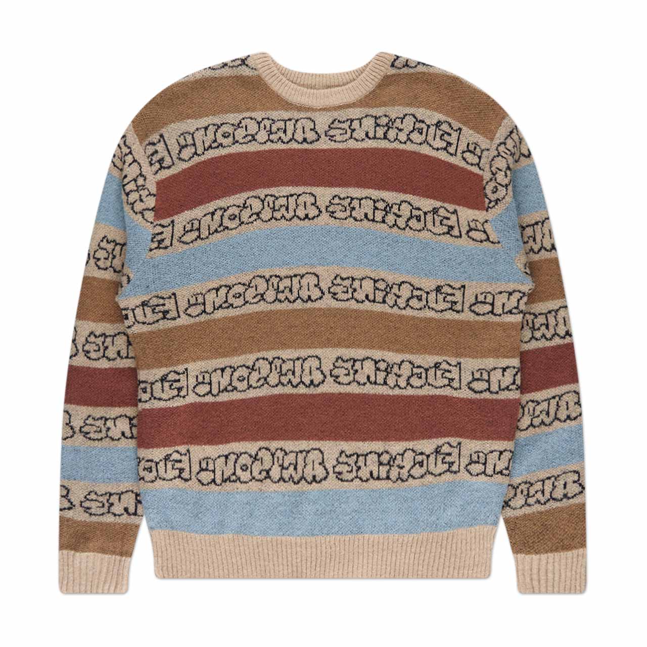 fucking awesome inverted wanto brushed sweater (tan / multi)