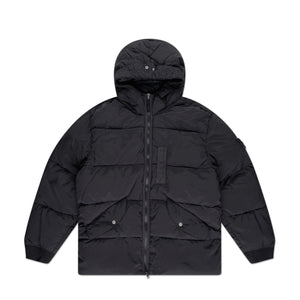 stone island down jacket (black)