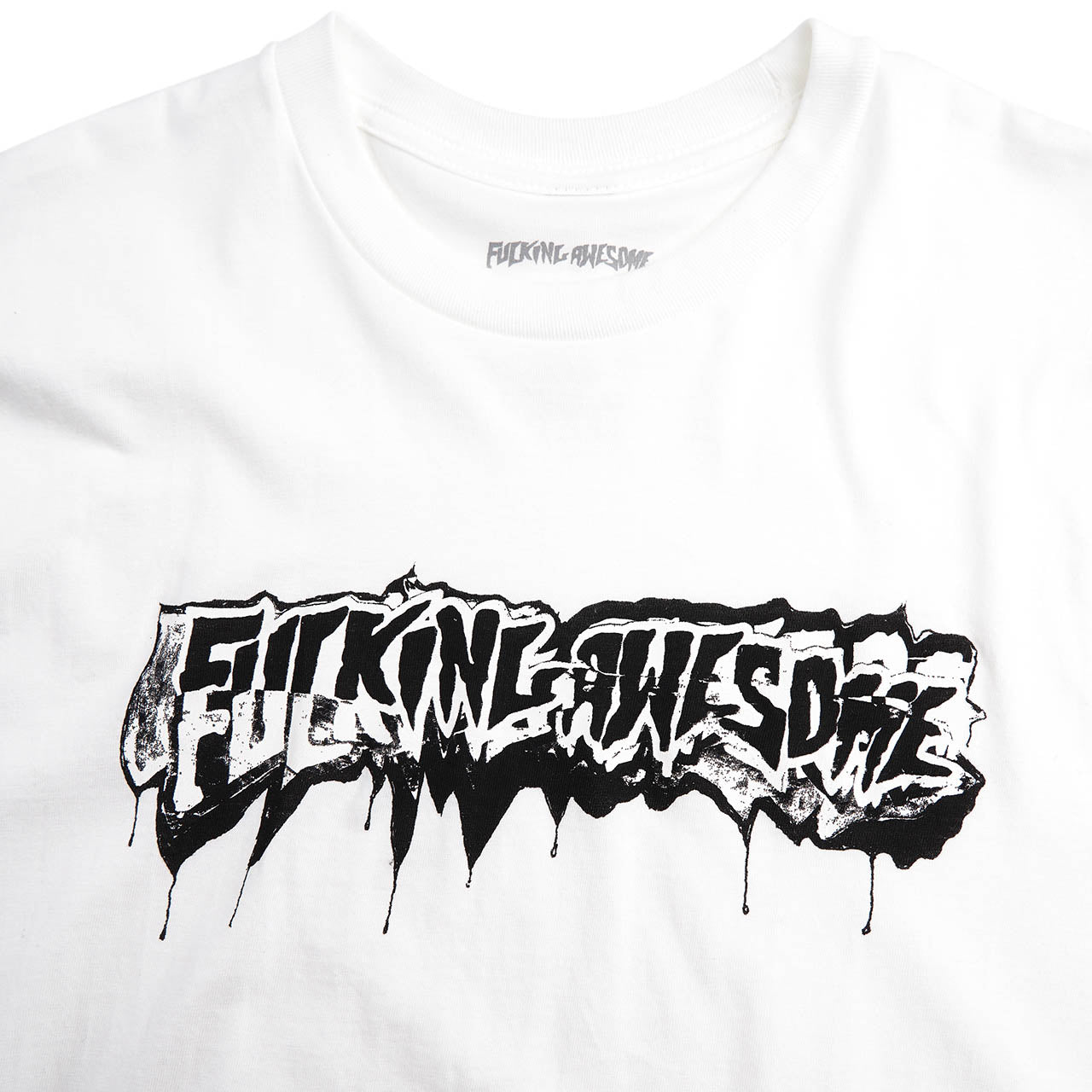 fucking awesome dill cut up logo tee (white)