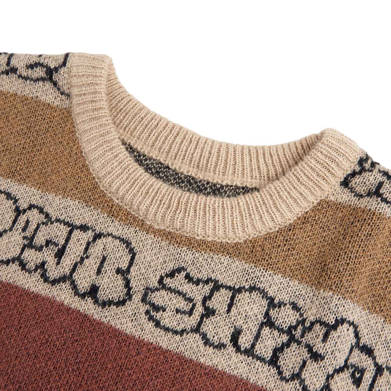 Brushed Jacquard Sweater in Brown/Multi