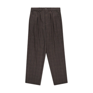 rassvet checked pleated trousers (brown)