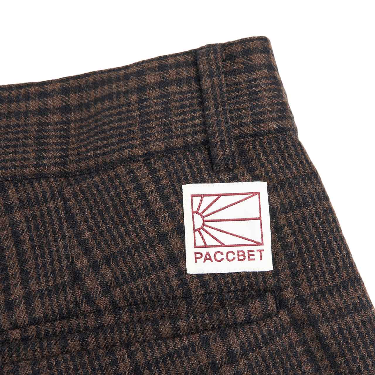 rassvet checked pleated trousers (brown)