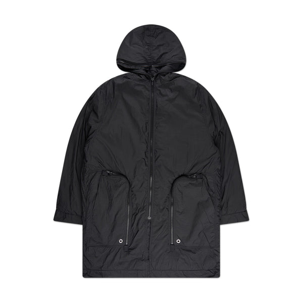 rick owens drkshdw strobe woven padded coat (black) DU02B4983ND