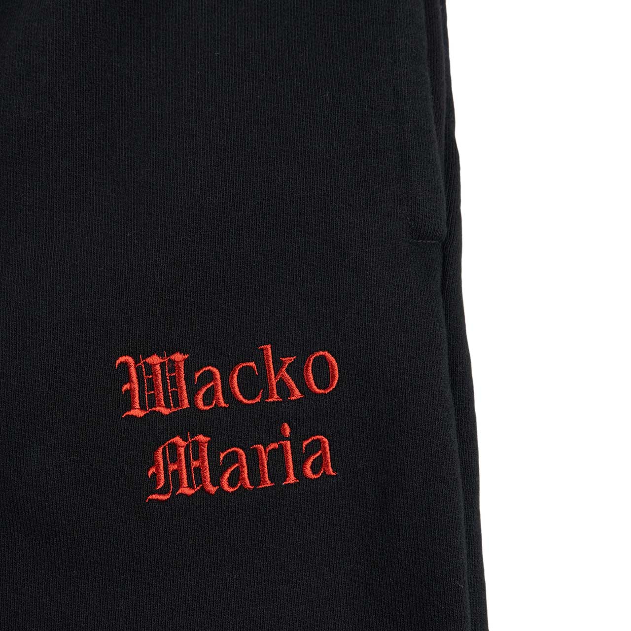 wacko maria washed heavyweight sweatpants type-1 (black) 22FW-WMC