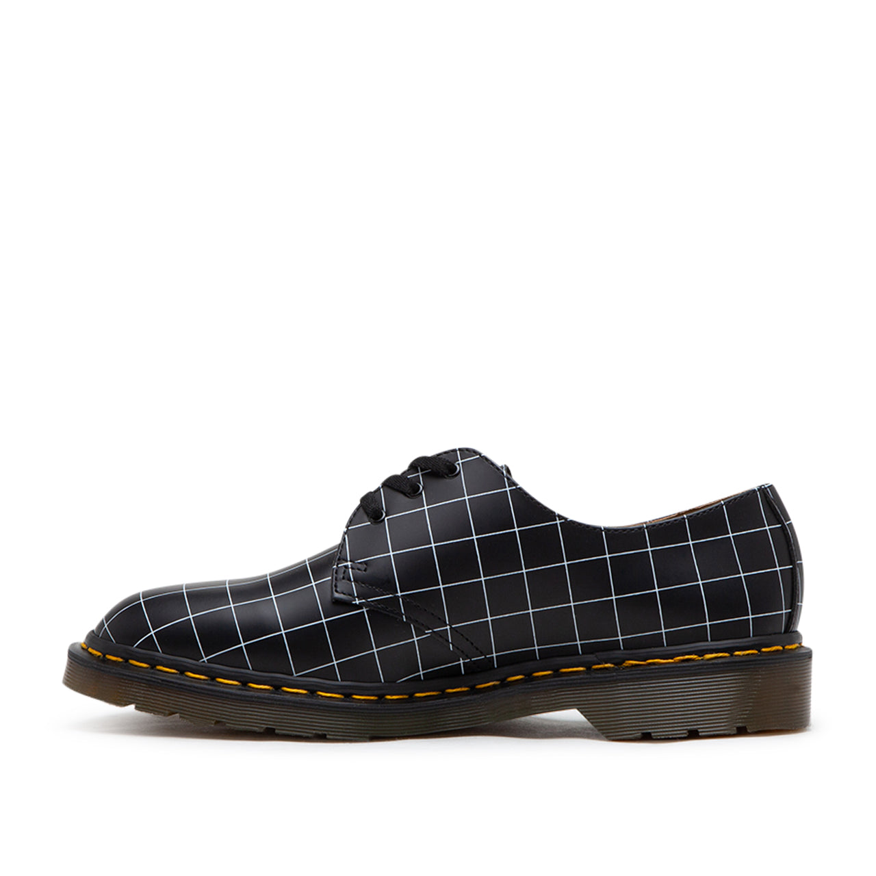 dr. martens x undercover 1461 check smooth (black)
