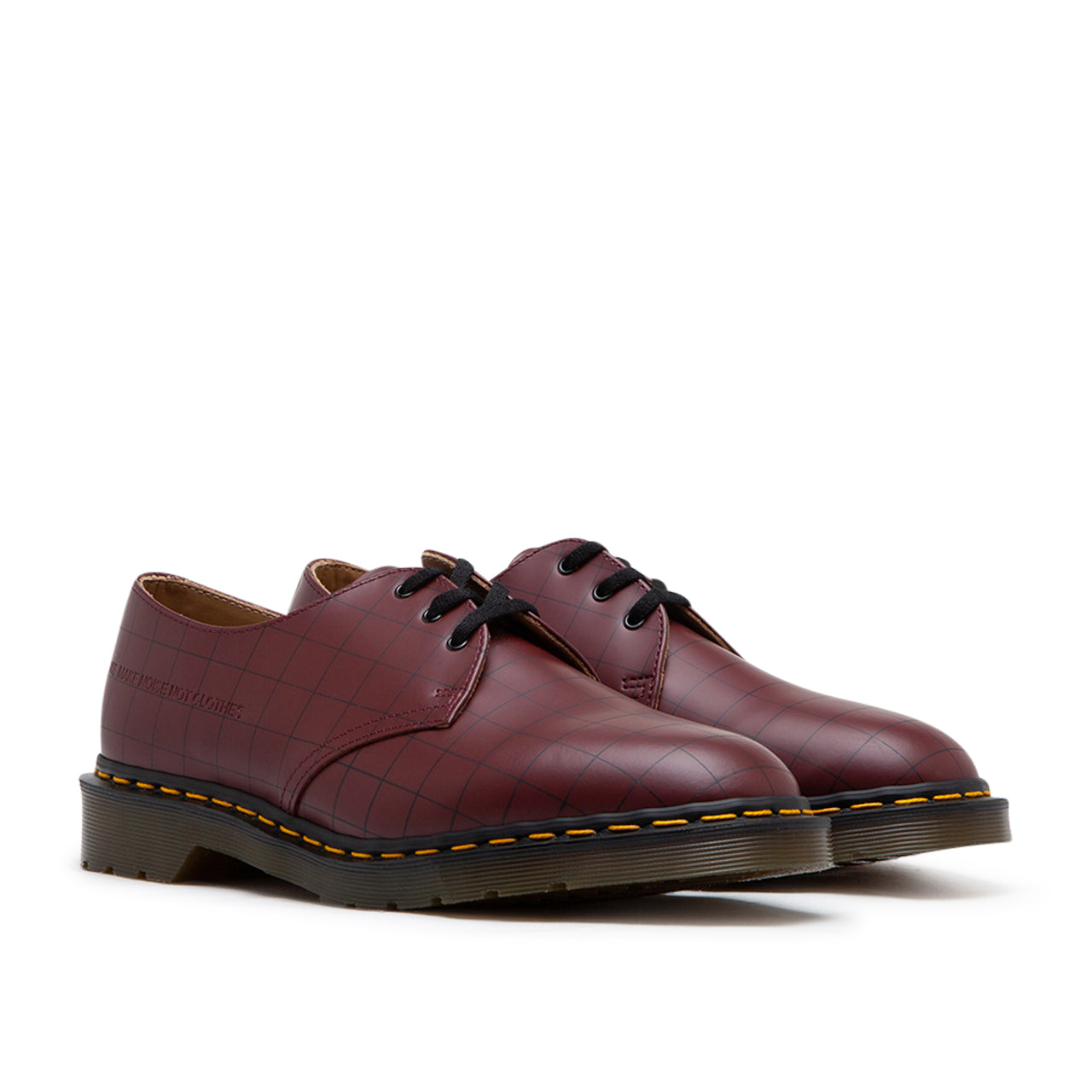 dr. martens x undercover 1461 check smooth (red)