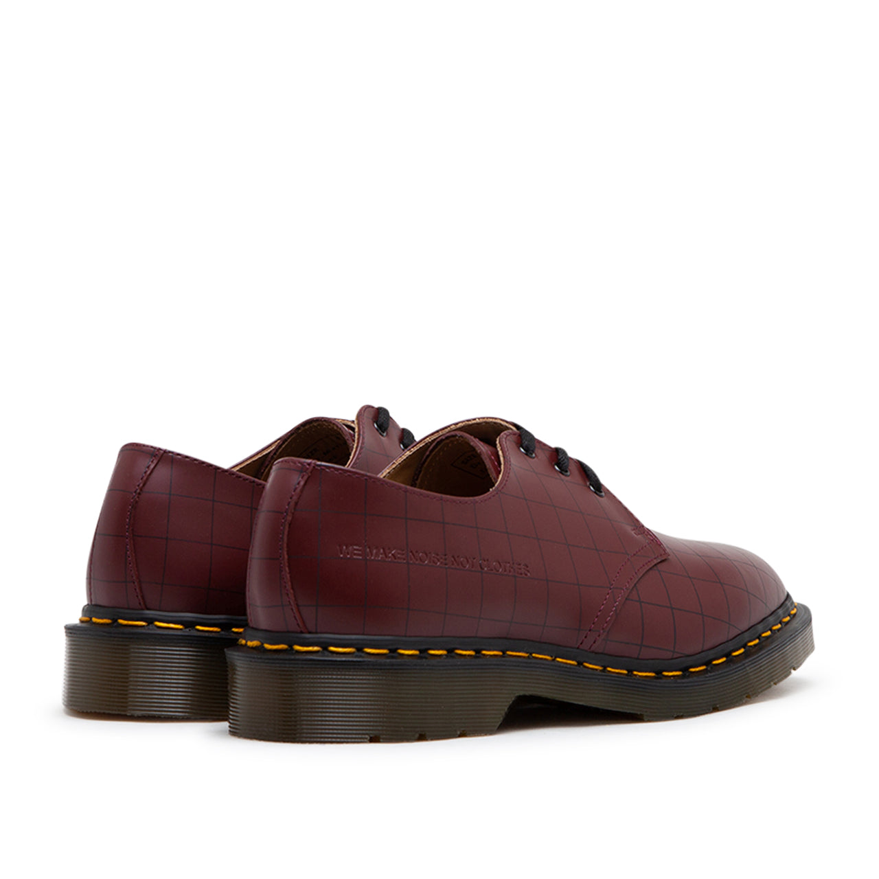 dr. martens x undercover 1461 check smooth (red) 27999600 - a.plus