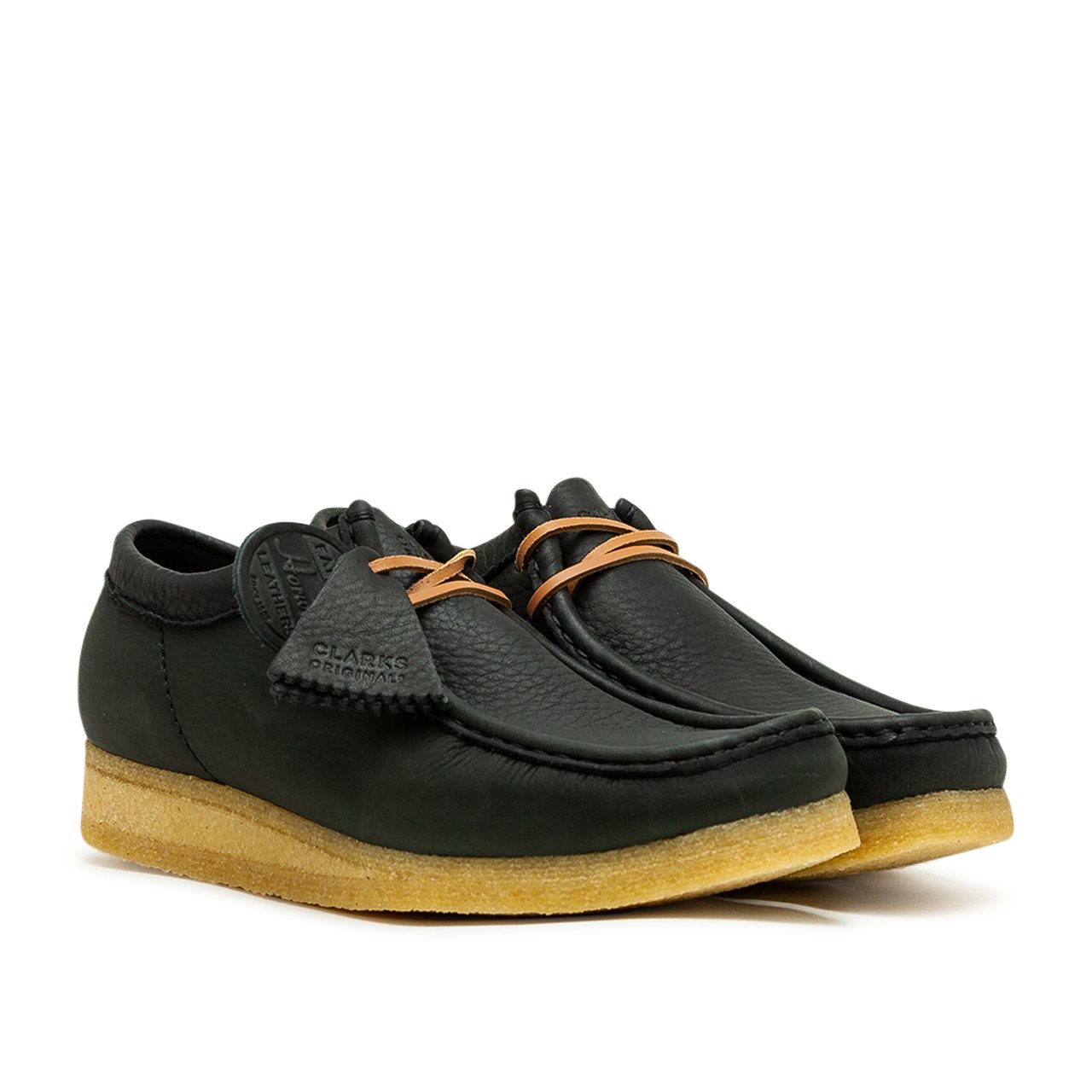 clarks originals x horween clarks originals x horween leather wallabee boot (black)