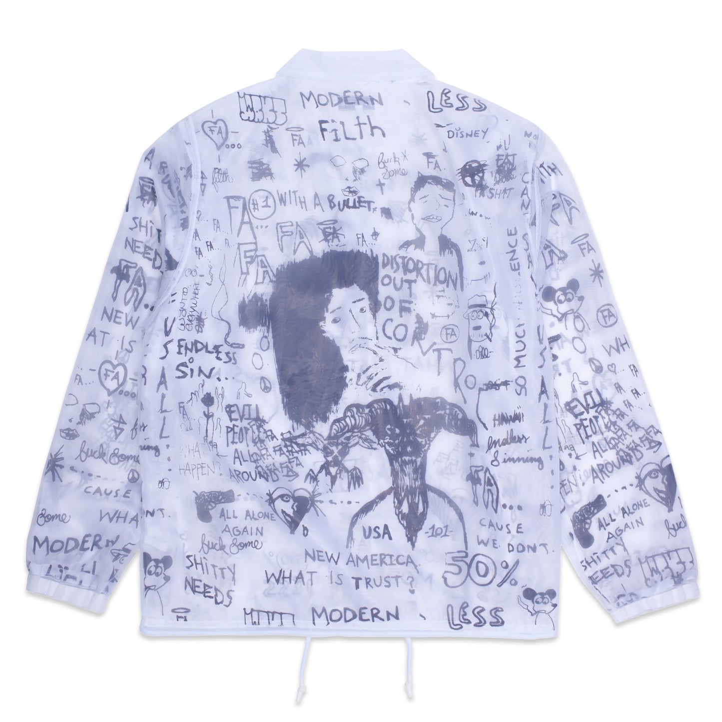 fucking awesome fucking awesome distortion coaches jacket (white)