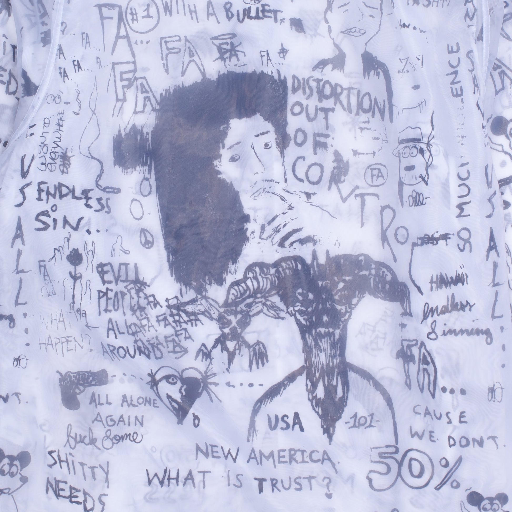 fucking awesome fucking awesome distortion coaches jacket (white)