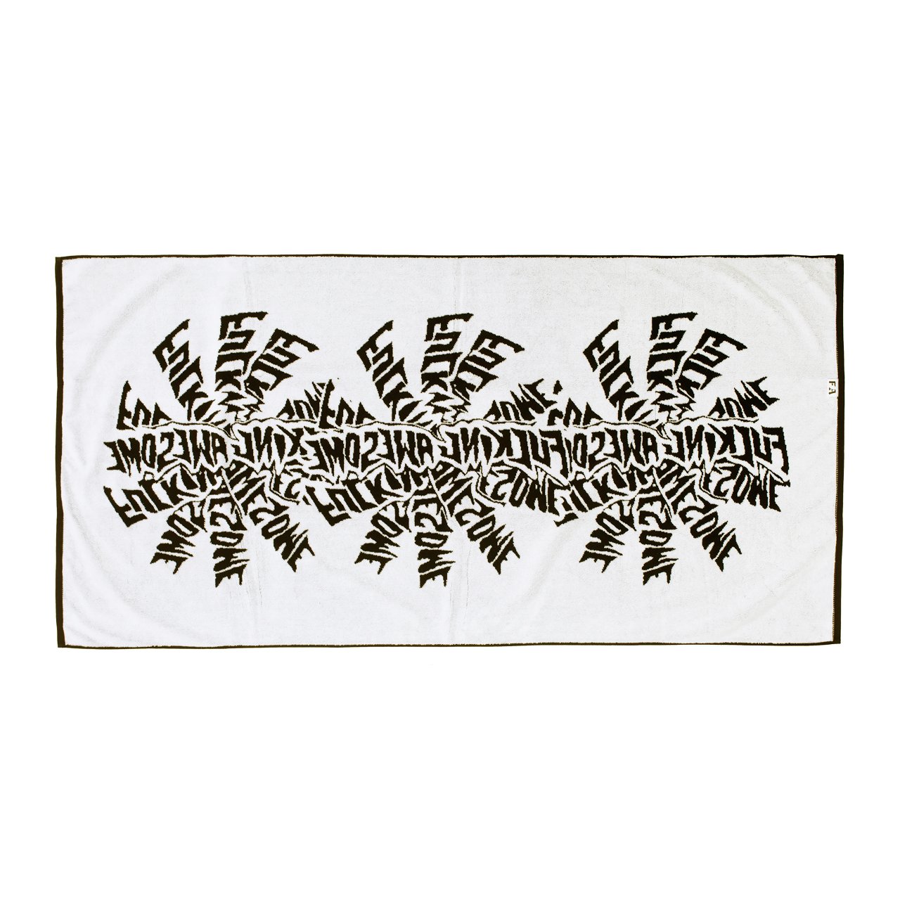 fucking awesome three spiral beach towel (black) p708549-001SPONESIZE