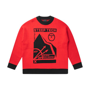 the north face black series the north face black series steep tech knit top (haute red)