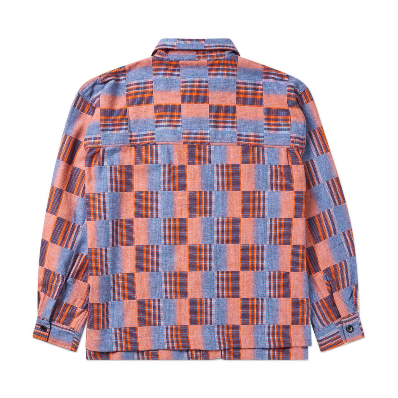 henrik vibskov henrik vibskov match box shirt (light blue / orange)
