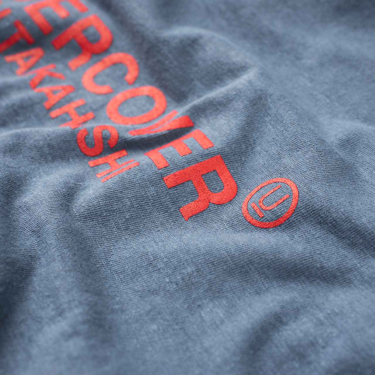 undercover undercover samurai mask l/s t-shirt (grey blue)