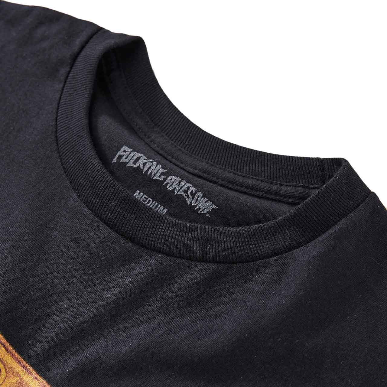 fucking awesome fucking awesome gold hieroglyphic t-shirt (black)