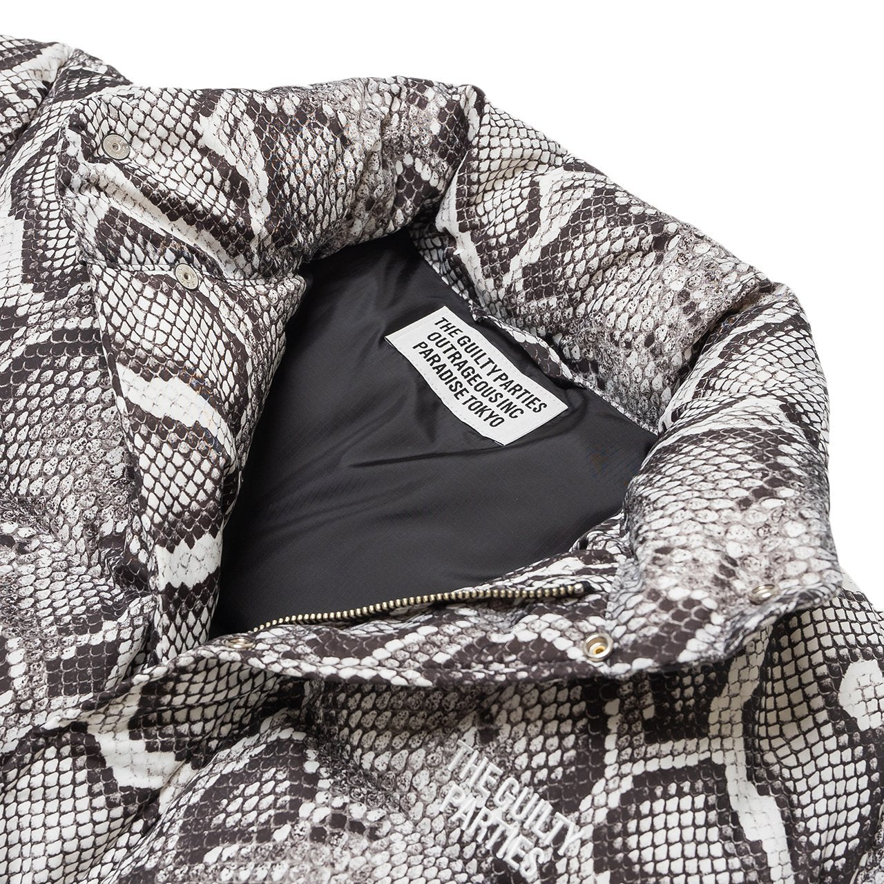 wacko maria wacko maria python down jacket (white)