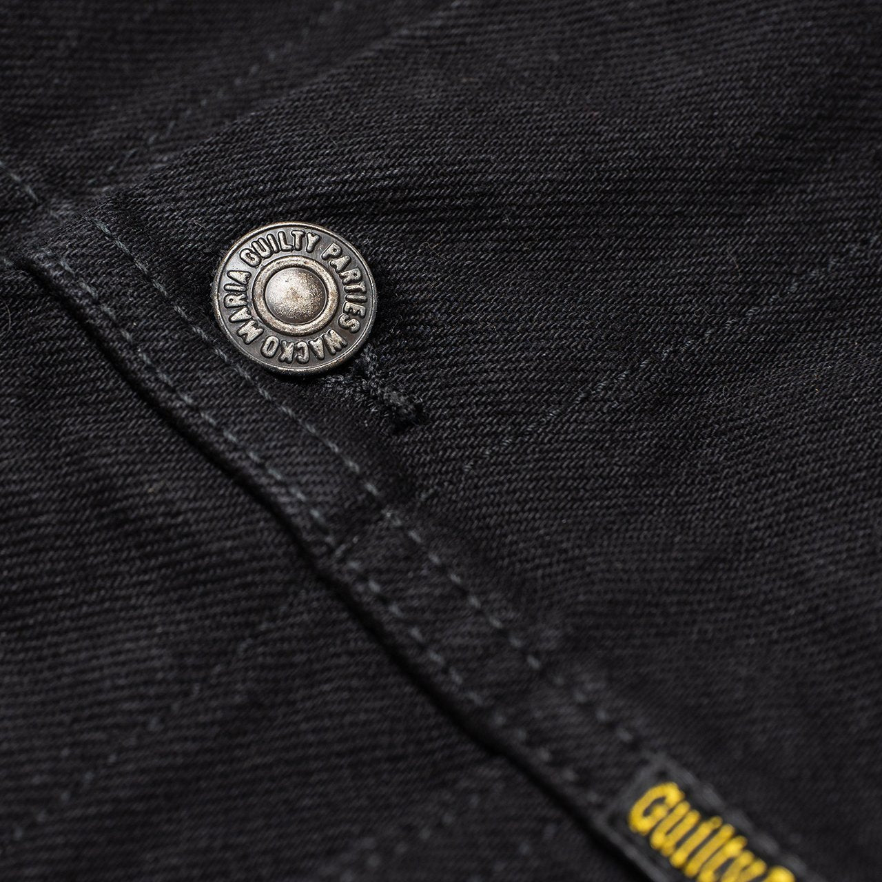 wacko maria guilty parties denim trucker jacket (black) | a.plus