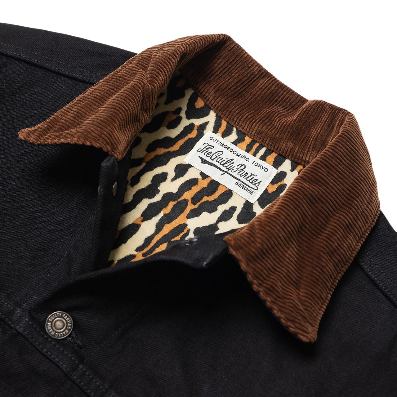 wacko maria wacko maria guilty parties denim trucker jacket (black)