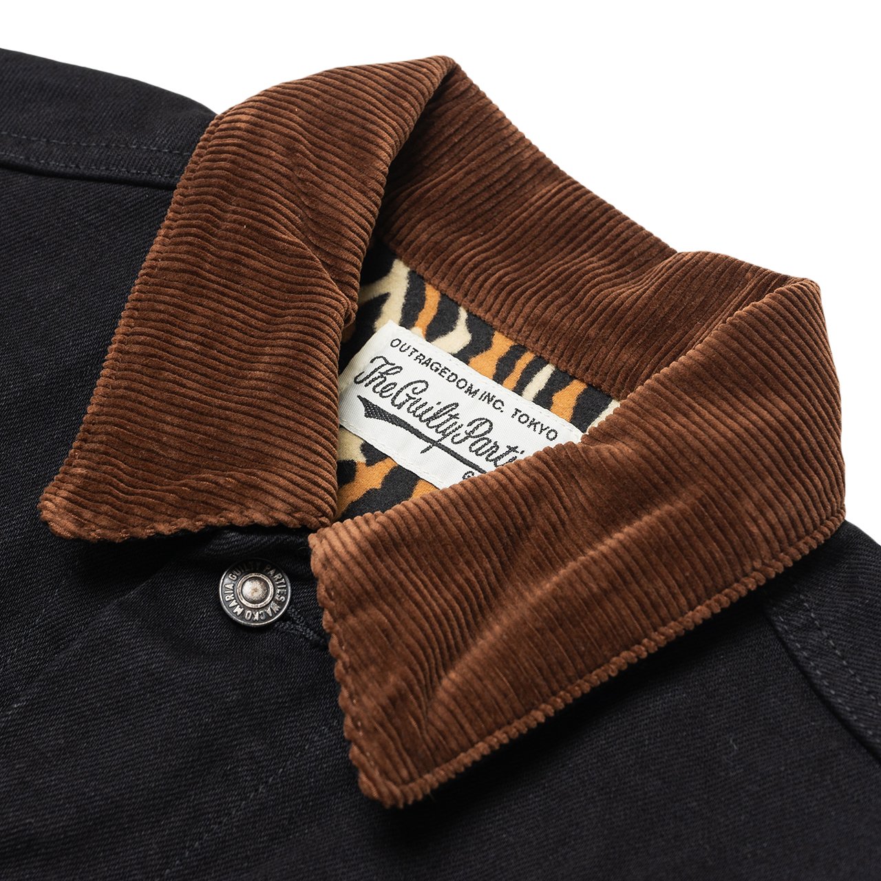 wacko maria wacko maria guilty parties denim trucker jacket (black)