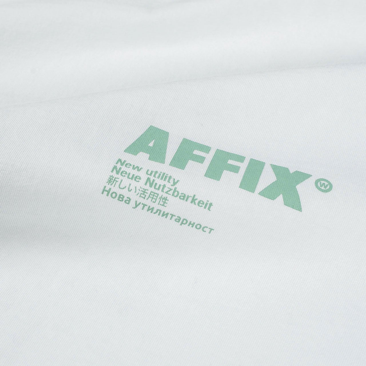 affix works affix standardised logo t-shirt (light mint)