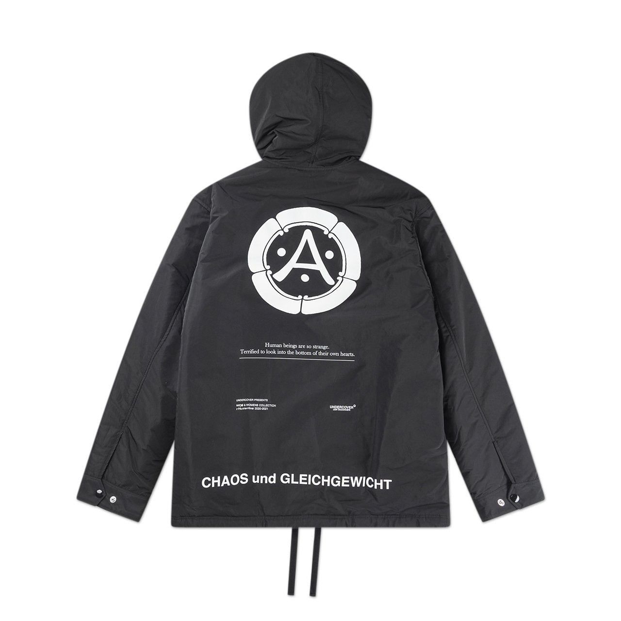 undercover undercover 'throne of blood' hooded drawstring jacket (black)