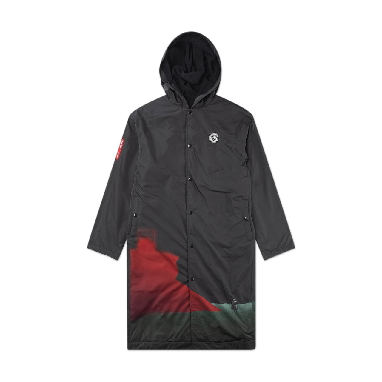 undercover undercover 'throne of blood' hooded coat (black)