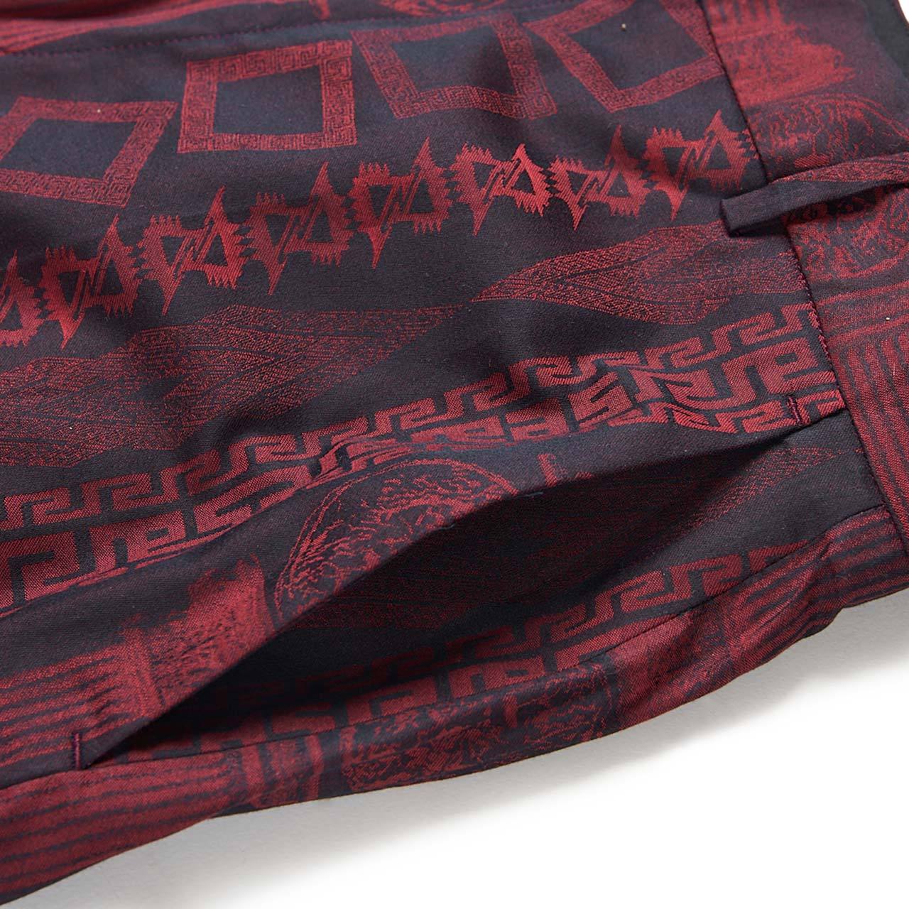 aries aries tailored column jacquard trouser (red)