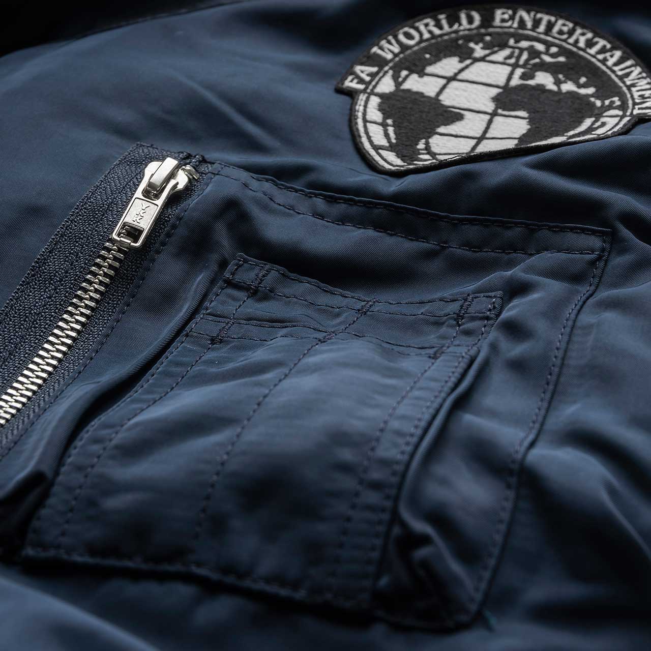 fucking awesome fucking awesome reversible bomber jacket (navy/bomb dill art)