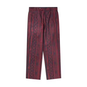 aries aries tailored column jacquard trouser (red)